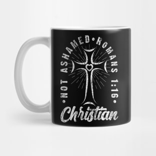 Not Ashamed Romans 1:16 | Vintage Christian Gift Mug